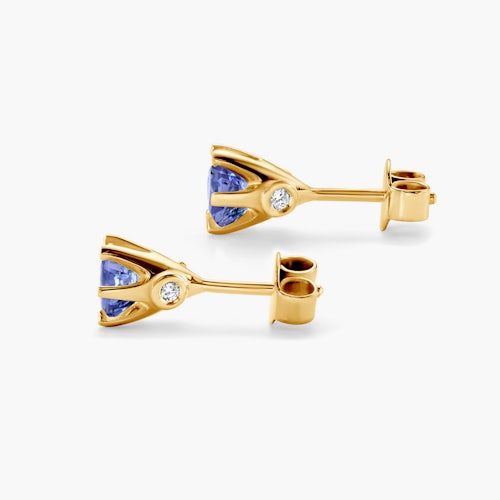 Kolczyki The Journey: złote, tanzanity